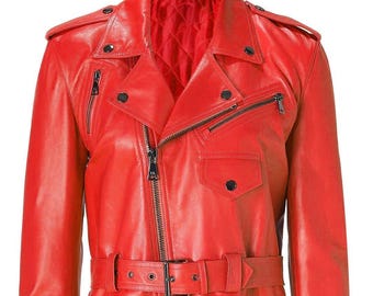 Women's Genuine Lambskin Real Leather Slim fit Biker Cropped Leather Jacket