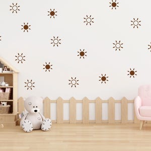 Minimalist Dots and Leaves Wall Decals: Modern Nursery Decor