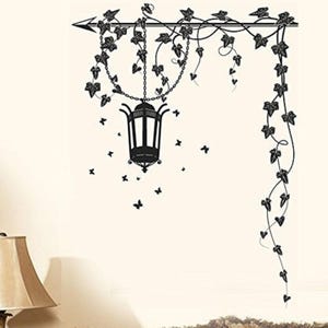 Butterfly & Hanging Lamp Wall Decal: Living Room Nursery Decor
