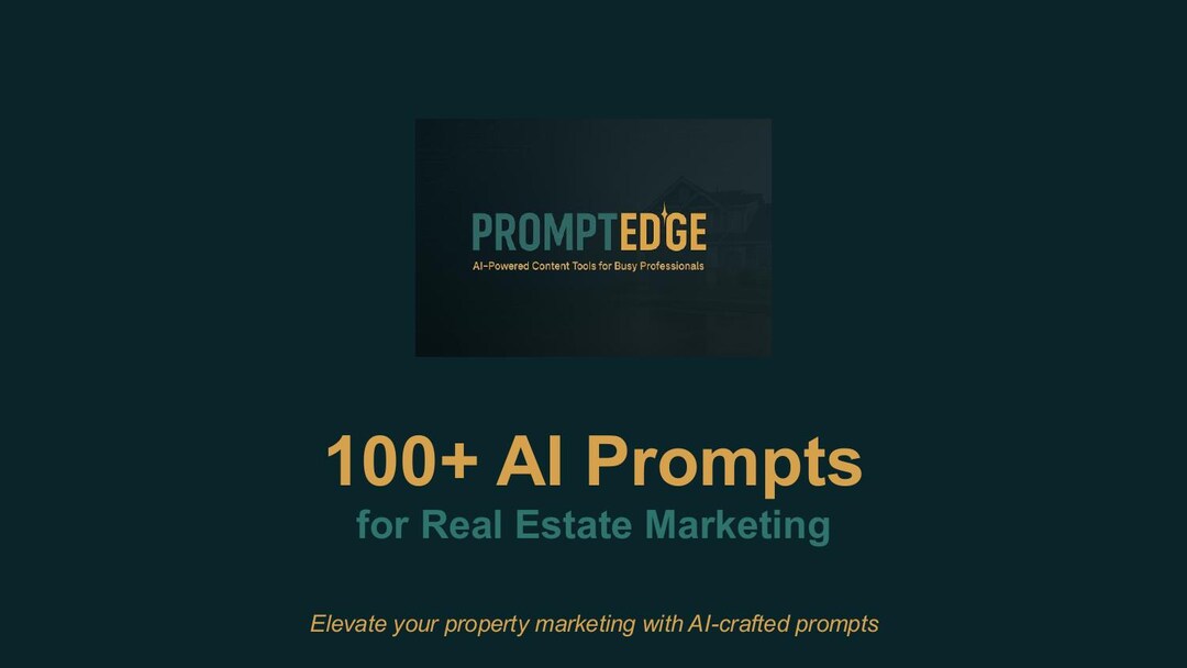 Prompt Realtor Real Estate AI Prompt Library Bundle • 100+ Prompts + Quick Start Guide ...