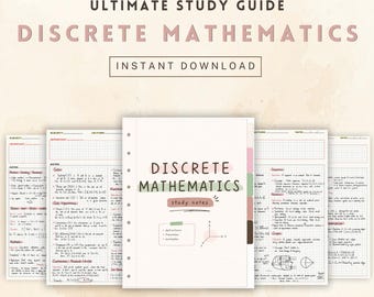 Notes de mathématiques discrètes pour l'informatique | Logique, ensembles, théorie des graphes, preuves et comptage | Mathématiques universitaires PDF
