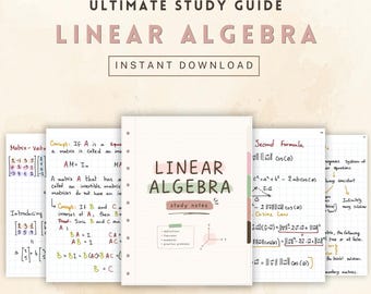 Guide d'étude de l'algèbre linéaire | Notes sur les STEM pour les collèges et les universités (PDF)