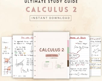 Calculus 2 Study Guide | Complete Notes, Integrals, Series (PDF)