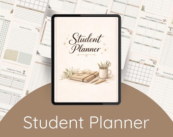 Academic Student Planner | Digital & Printable Study, Exam Tracker (PDF)
