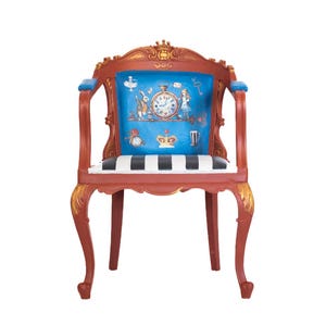 Alice im Wunderland Handbemalter Vintage Sessel