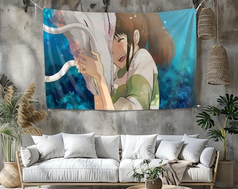 Gobelin Spirited Away: Żywa sztuka ścienna w stylu anime
