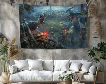 Arazzo Jurassic Park: vivace decorazione murale per la sala giochi