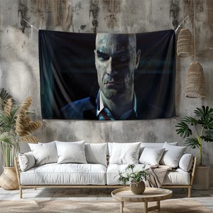 Hitman Game Tapestry: Personalized Gaming Room Decor, Vibrant Colors