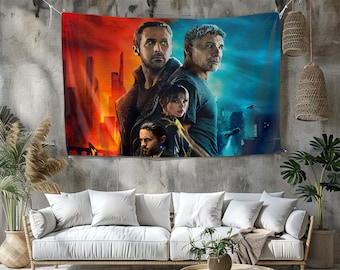 Arazzo Blade Runner: vivace decorazione murale per la sala giochi