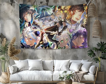 Arazzo Genshin Impact: vivace decorazione murale ispirata al gioco anime