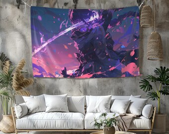Arazzo Genshin Impact: vivace decorazione murale ispirata al gioco anime