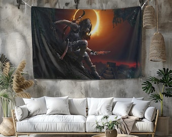 Arazzo da gioco Tomb Raider: vivace decorazione murale, stampa personalizzata