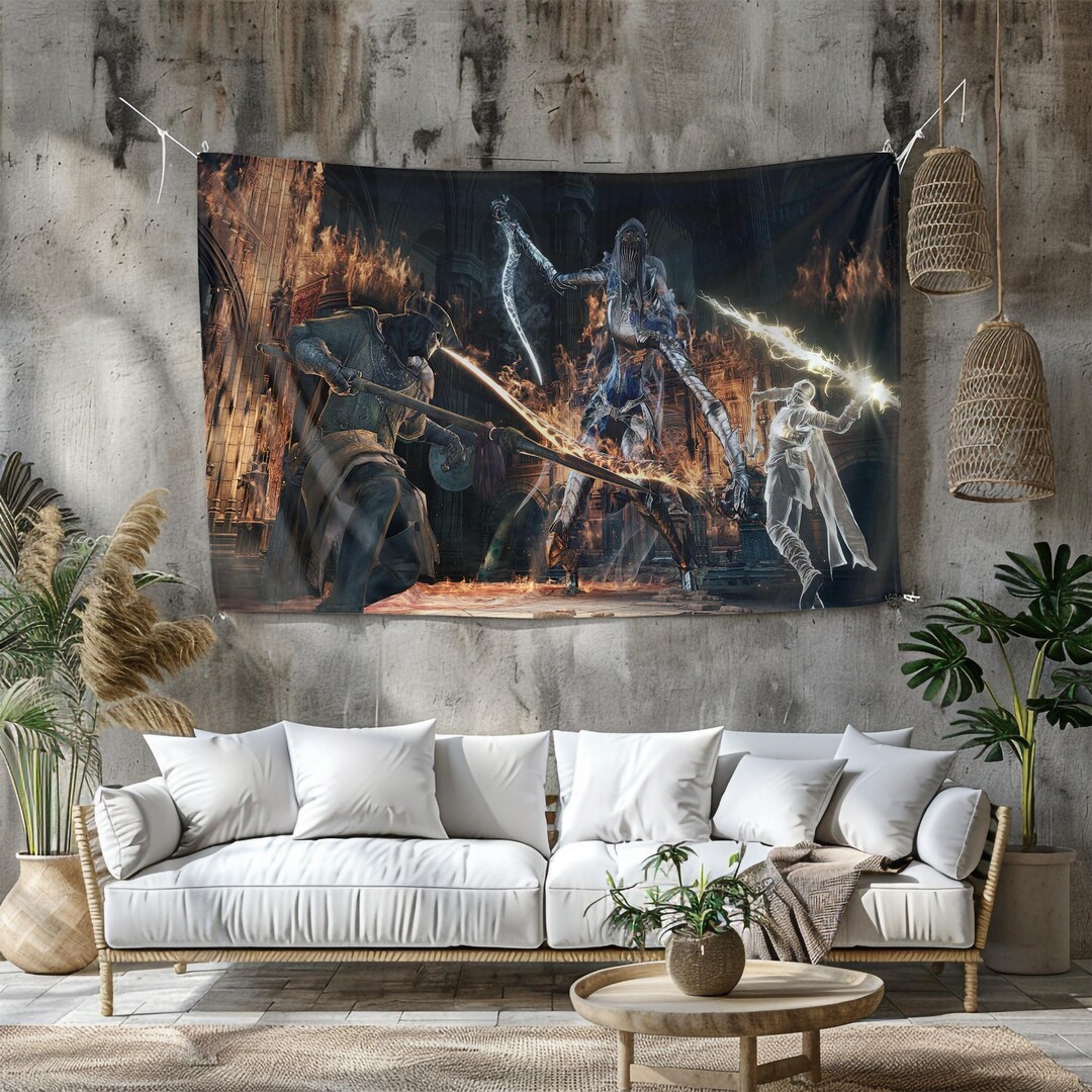 Dark Souls Tapestry: Vibrant Gaming Wall Art, Fade-resistant - Etsy