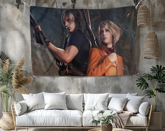 Arazzo Resident Evil: decorazione murale con grafica di gioco vibrante, stampa personalizzata