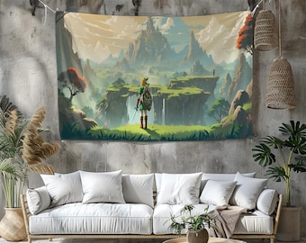 Legend of Zelda Wandteppich: Lebendige Gaming Wandkunst