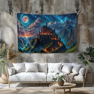 Personalized Gaming Tapestry: Vibrant Anime Wall Art, Custom Sizes