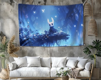 Arazzo Hollow Knight: vivace decorazione murale ispirata ai videogiochi
