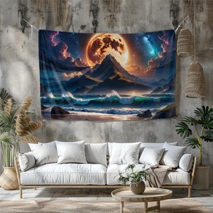 Personalized Gaming Tapestry: Vibrant Anime Wall Art, Custom Sizes