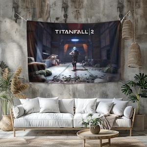 Titanfall Game Tapestry: Vibrant Gaming Room Decor, Personalized Printing