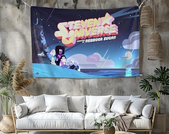Arazzo Steven Universe: vivace decorazione per sala giochi in stile anime