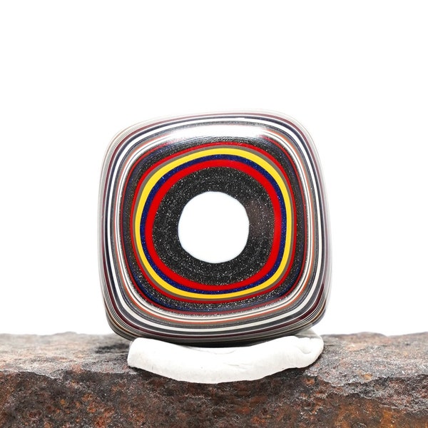 Fordite Detroit Agate Cabochon | Fordite Cab  | Jewelry Making Stones & Supplies Small Batch Handmade Designer Cabochons 20 x 20 x 6mm