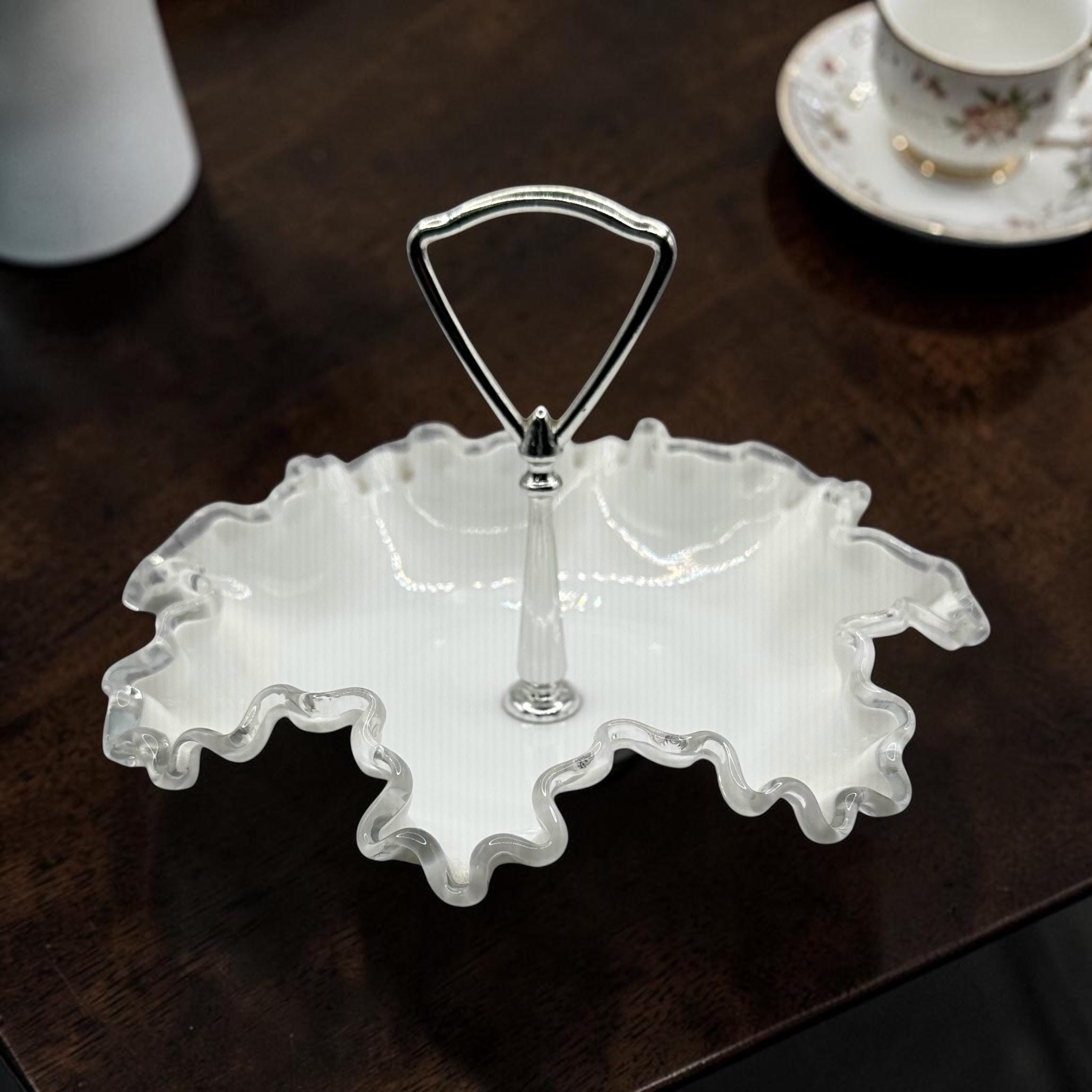 Fenton Silver Crest Plate Set - Etsy