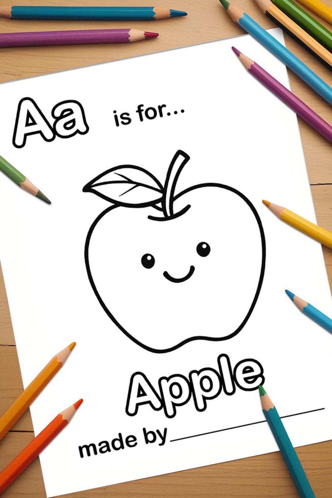  Foto zu Printable ABC Coloring Book: Baby's First Alphabet (PDF + JPEG A4 