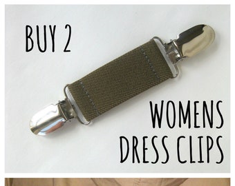 Buy 2 Elastic Dress Clips- Cinch Clip -Womens Shirt Clip- Garment Clip- Elastic Clip BELT- Custom Fit for clothing- Waist Cinch- Jacket Clip