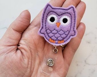 Owl Badge Holders - Pretty Badge Reels - Retractable ID Badge Clips for Teacher - Teacher Gifts Under 10 - Teacher Badge Reel