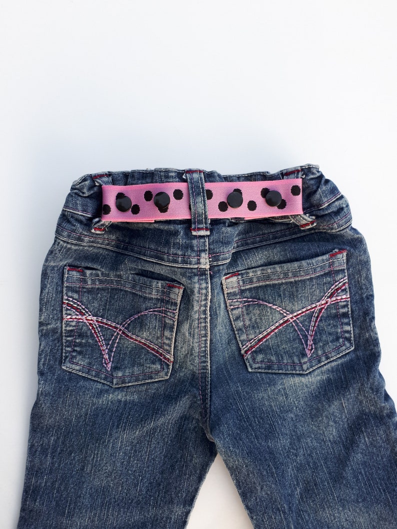 Toddler Girl Belt Girls Black Pink Belt Kids Elastic BELT Etsy