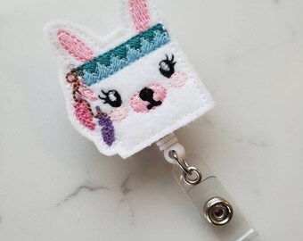 Llama Badge Holders - Pretty Badge Reels - Retractable ID Badge Clips for Teacher - Teacher Gifts Under 10 - Teacher Badge Reel