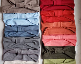 Knotted Headband - Yoga Headband for Women - Wide Headband - Boho Head Wrap - Crossfit Headband Sweat Moisture Wicking - Nurse Headband