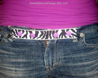 Adjustable Maternity Belt- ELASTIC SNAP BELT- Postpartum Belt- Belt for Maternity Pants- Adult Snap Belt- Maternity Belt for Jeans Extension