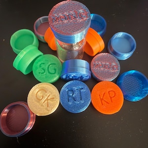 Peptide caps for 3ml vials Custom lettering