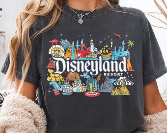 Comfort Colors® Retro Disneyland Resort Shirt, Vintage Disneyland Parks Shirt, Magic Kingdom Shirt, Disneyworld Shirts, Disney Family Shirts