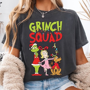 Comfort Colors® Grinch Squad Weihnachtsfeier Passendes Shirt, süßes Frohe Weihnachten Shirt, lustiger Grinch für frohe Weihnachten Geschenk Grinchmas Tee