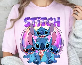 Comfort Colors® Stitch Shirt, Disney Lilo und Stitch Shirt, Lilo & Stitch Film 2025, Disney Geburtstagsgeschenke, Disney Squad Familie Passendes T-Shirt