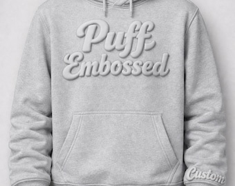 Personalized Puff Print Sweatshirt,Custom 3D Raised Text Hoodie Embossed Lettering Gift,Cozy Pullover with Custom Text Comfort Colors® Shirt