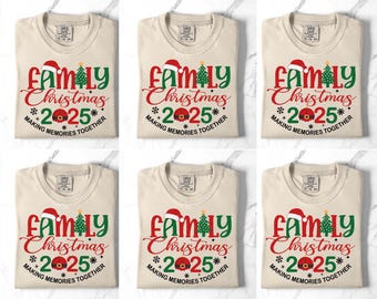 Comfort Colors® Customized Family Christmas 2025 Making Memories Together Shirts, Christmas Family Shirt, Christmas Group Shirt,Xmas Pajamas