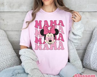 Comfort Colors® Disney Mama Shirt, Minnie Disney Mom Shirt, Minnie Mama Tee, Disney Mommy Birthday Shirt,Disney Family Trip Shirt Sweatshirt