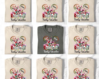 Comfort Colors® Custom Disney Christmas Family Vacation Shirt, Personalized 2025 Disney Christmas Matching Family Trip 2026 Christmas Shirt