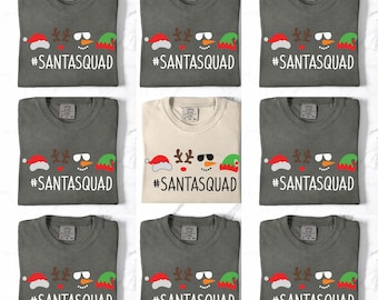 Comfort Colors® Santa Squad Shirt, Matching Family Christmas Shirts, Holiday Group Outfits, Christmas Crew T-Shirt, Xmas Party Graphic Shirt