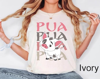 Comfort Colors®Pretty Pua Moana Disney Shirt, Disney Moana Pua Gift Sweater, Princess Moana Girls Trip Matching Tee, Disneyland Vacation Tee