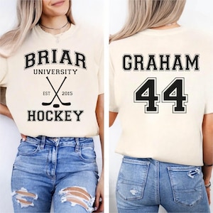 Camiseta de hockey personalizada Comfort Colors®, camiseta personalizada de hockey universitario, camiseta personalizada para el día del partido, regalo para mamás amantes del hockey