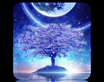 Tree Of Life Moon Coaster Set