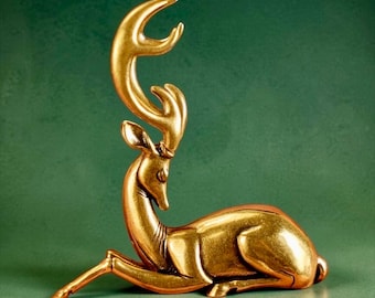 Brass Mini Stag Deer Collectible Figurine