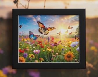 Into The Butterfly Garden - Framed Photo