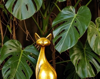 Brass Mini Artistic Cat Collectible Figurine