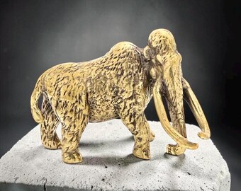 Brass Mini Wooly Mammmoth Collectible Figurine