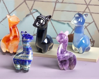 Crystal Alpaca Figurines
